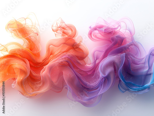a colorful smoke in a cloud