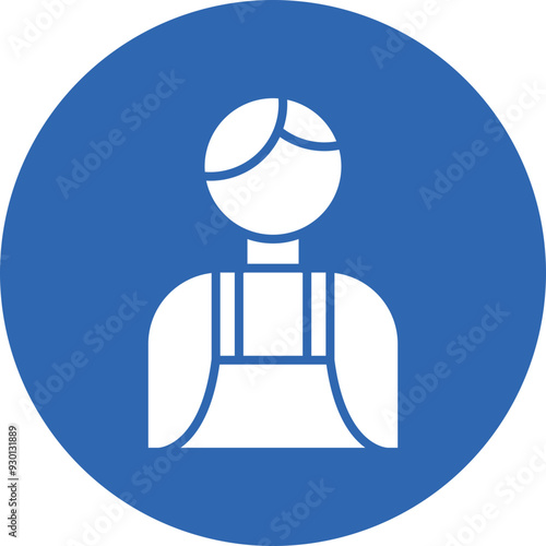 Shopkeeper glyph circle icon