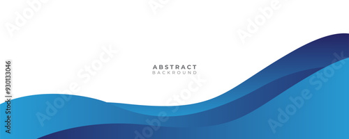 Dynamic abstract blue wave design on white background. Ideal for presentations, web design, or branding projects.