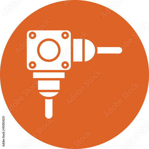 Gearbox glyph circle icon