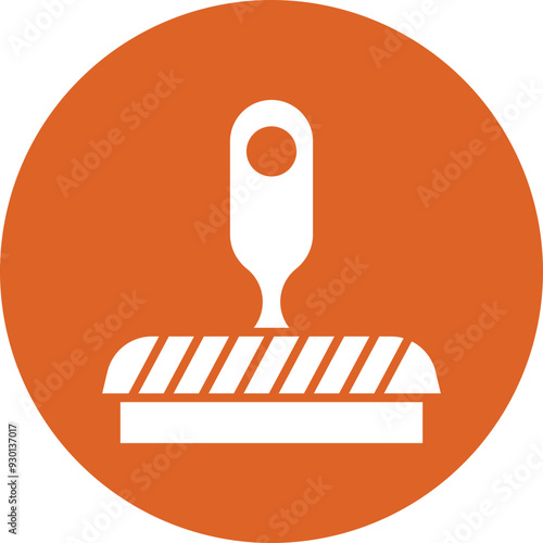 Stamping glyph circle icon