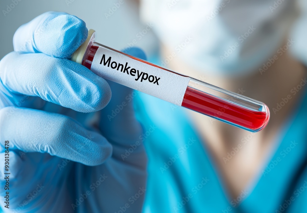 Close-Up of Nurse Holding Test Tube with Label Close-Up of Nurse Holding Test Tube with Label