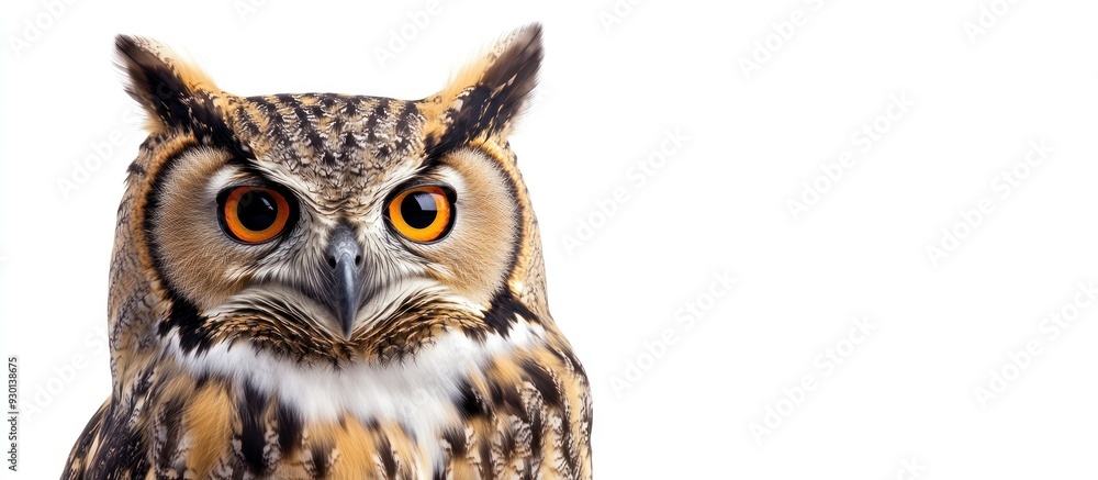 Close-Up Portrait of a Long-Eared Owl Close-Up Portrait of a Long-Eared Owl