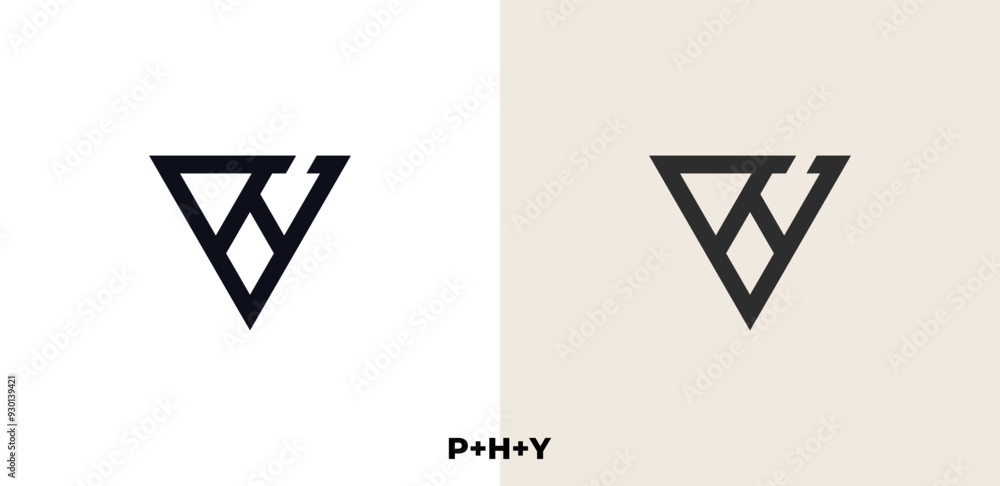 Letter logo design, P, H, Y letter logo design, premium logo, modern logo, simple logo. Letter logo design, P, H, Y letter logo design, premium logo, modern logo, simple logo.