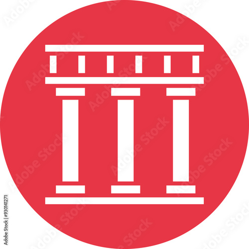 Pompeii Ruins glyph circle icon