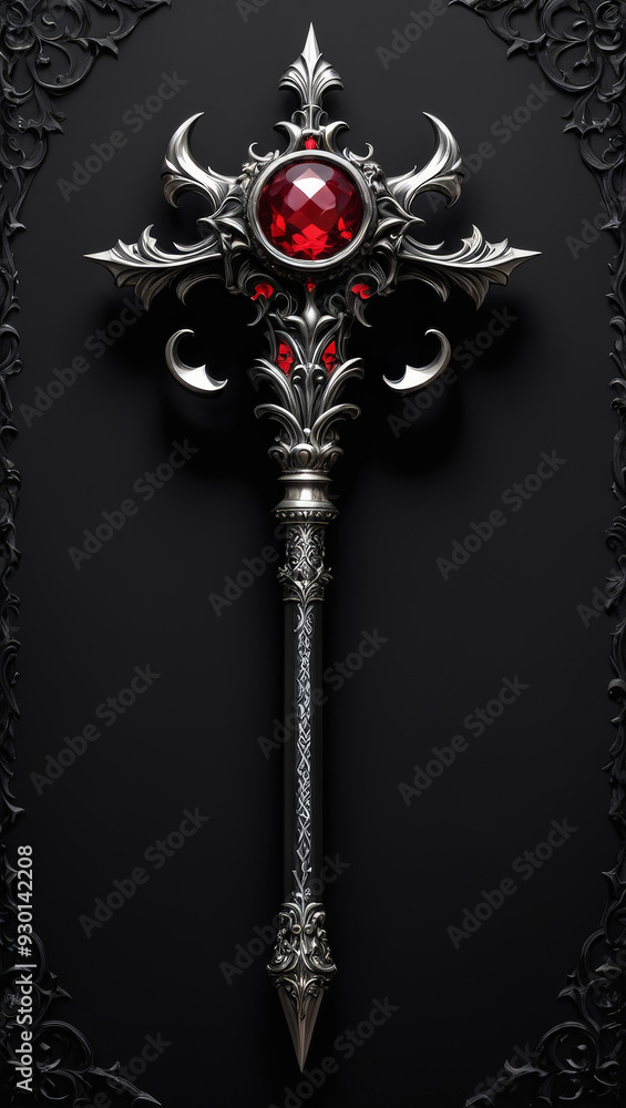 Blood Stone Mage Staff Fantasy Weapon Blood Stone Mage Staff Fantasy Weapon
