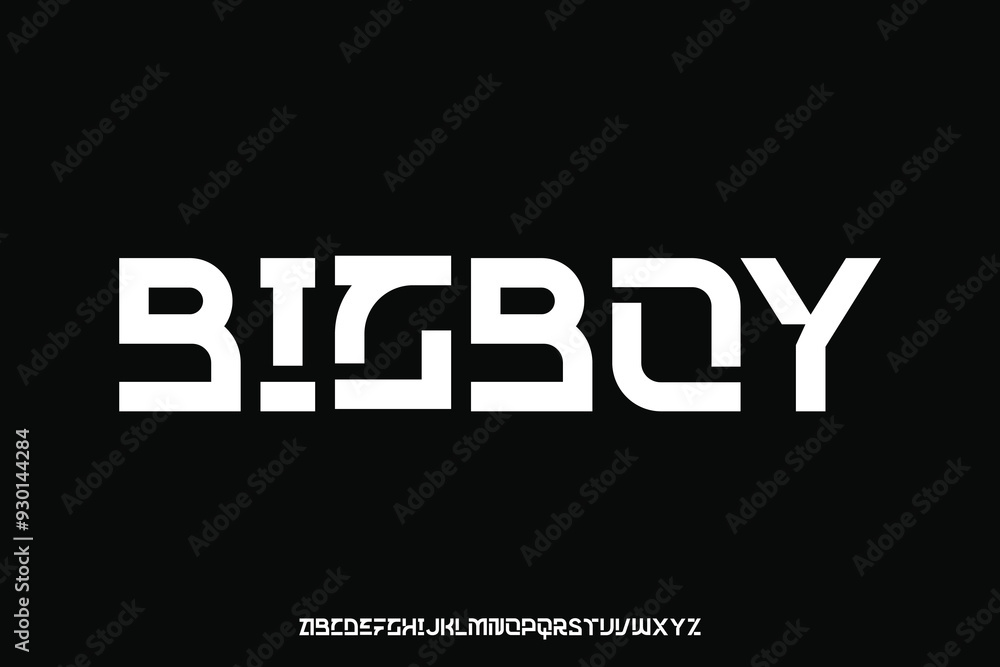 Fototapeta premium Display alphabet font vector design suitable for headline, poster, logo and many more