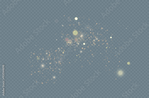 Wallpaper Mural Sparkling glitter and sparkle bright bokke light with light source. Soft warm light and festive glitter effect. Christmas background, magical atmosphere effect Torontodigital.ca