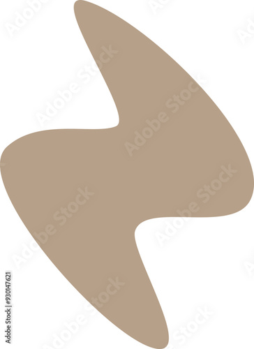 Abstract form set. Geometric minimal shape. Modern contemporary. Scribble bizarre boho figures.  