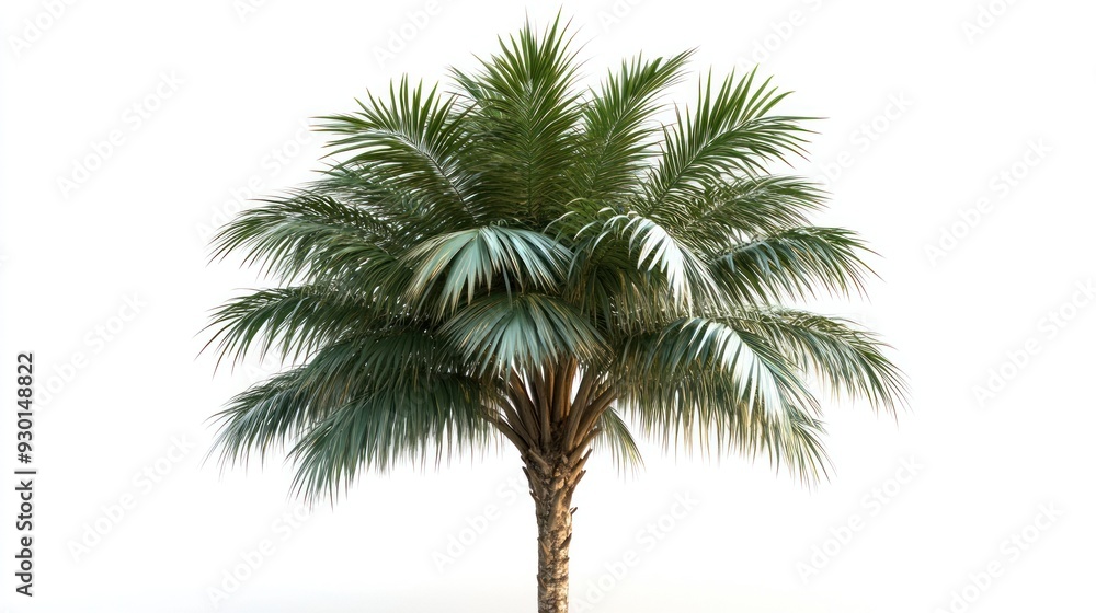 Obraz premium Palm Tree on a White Background