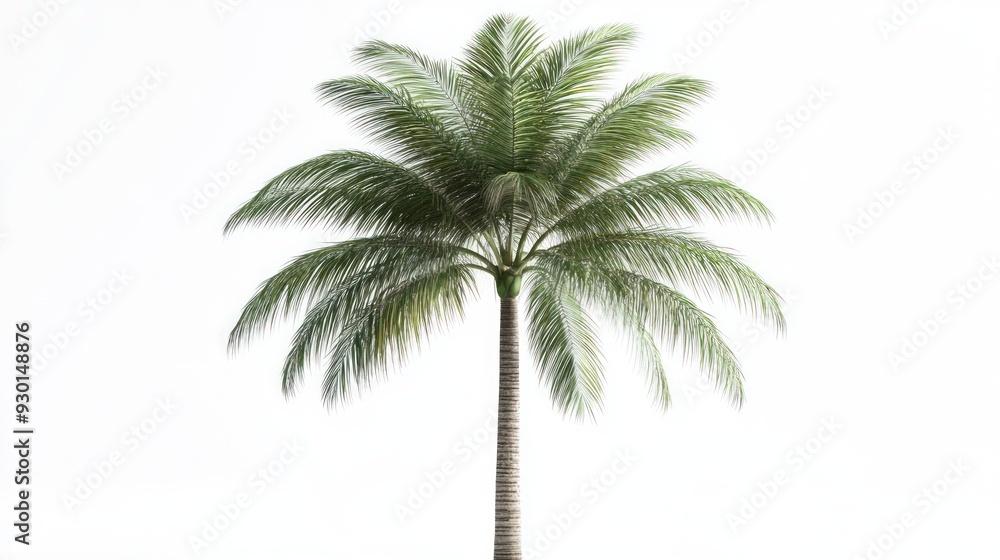 Palm Tree Isolated Against White Background Palm Tree Isolated Against White Background