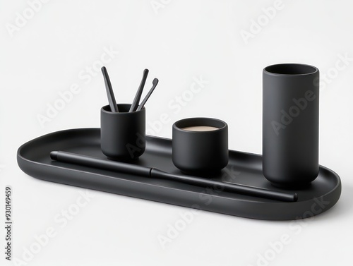 Elegant Black Desk Accessories