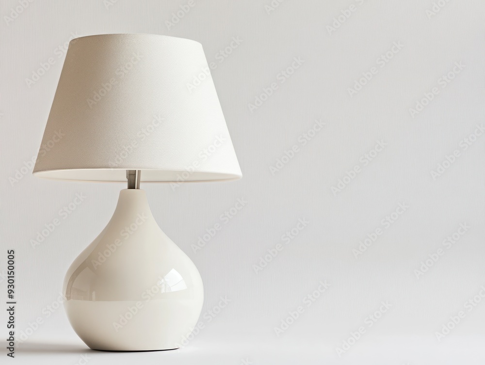 Elegant White Bedside Lamp