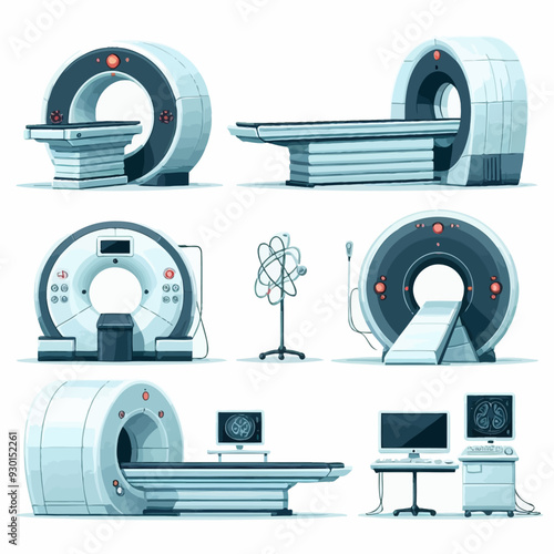 CT scanner vector illustration
