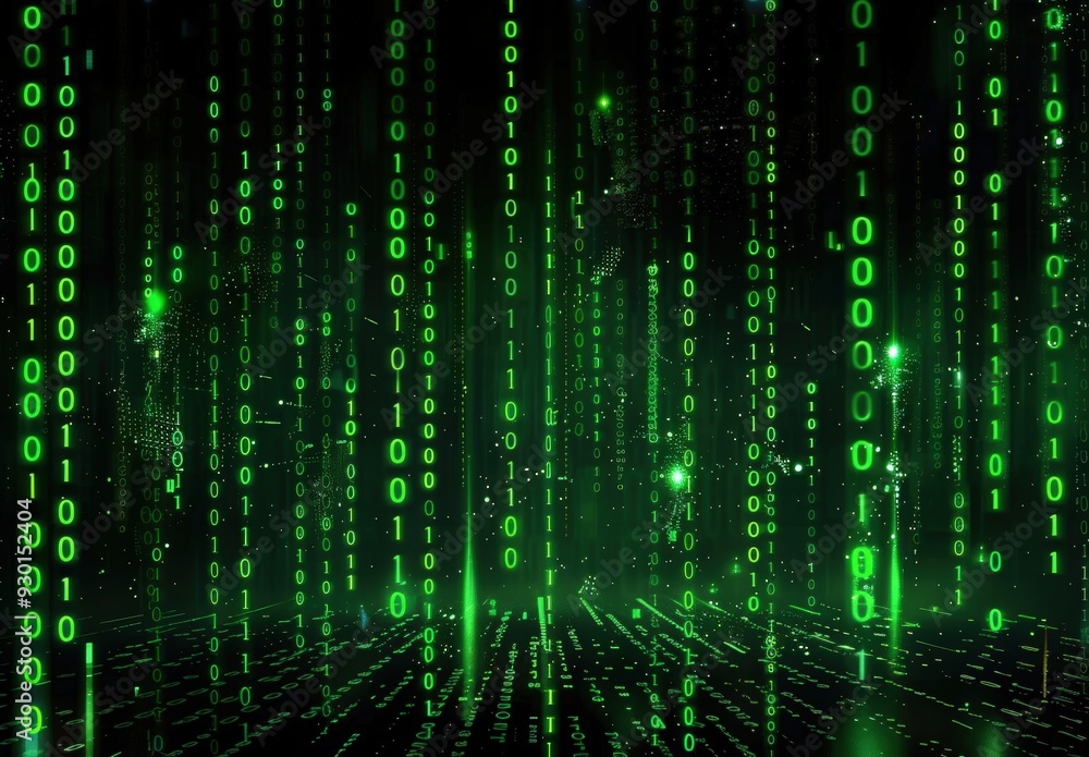 Green digital code streams Green digital code streams