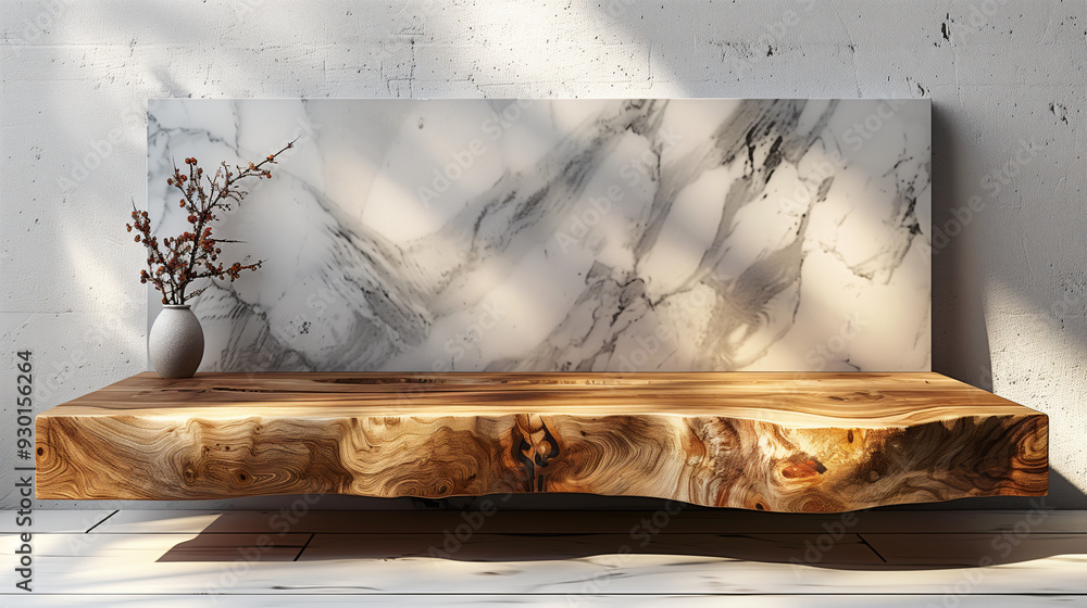 Elegant Wooden Podium in Sophisticated Kitchen Interior Elegant Wooden Podium in Sophisticated Kitchen Interior