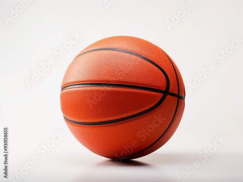 Wallpaper Mural Detailed shot of a basketball on a white backdrop Torontodigital.ca