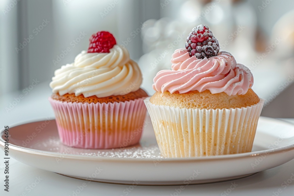 Delicious Close-up of Cupcakes Arranged on a Plate, Dining Room Aesthetics, Graphic Resources, Wallpapers, Brochure, banner, Advertising, background Delicious Close-up of Cupcakes Arranged on a Plate, Dining Room Aesthetics, Graphic Resources, Wallpapers, Brochure, banner, Advertising, background