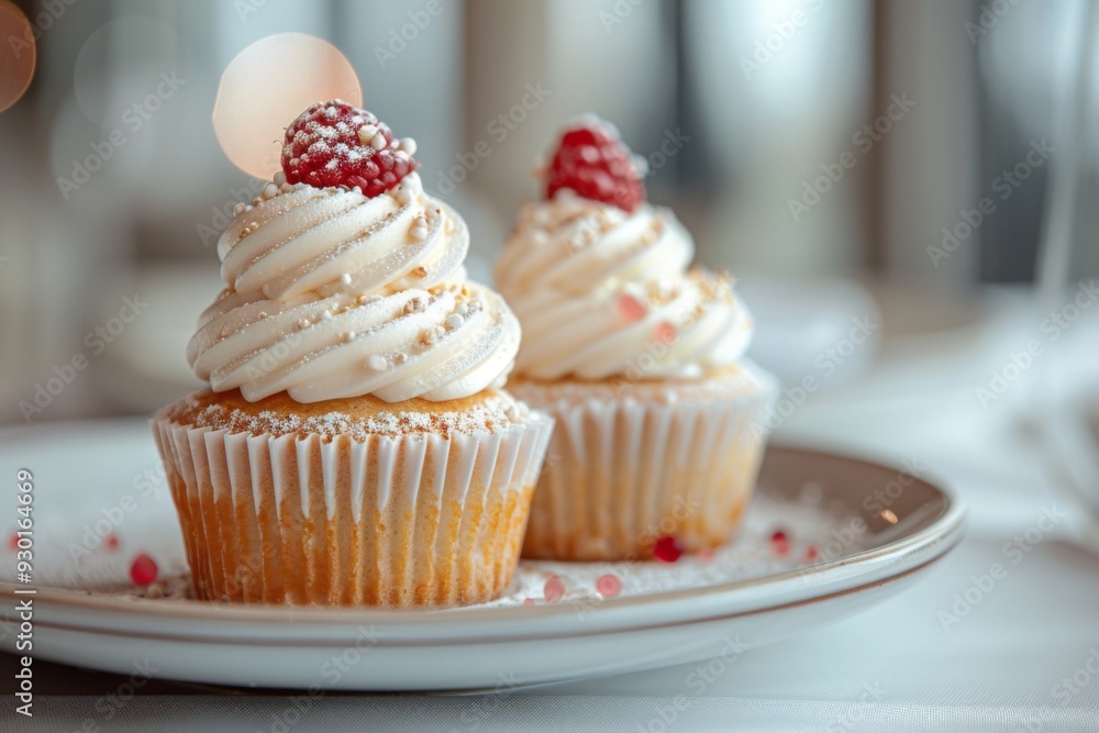Delicious Close-up of Cupcakes Arranged on a Plate, Dining Room Aesthetics, Graphic Resources, Wallpapers, Brochure, banner, Advertising, background Delicious Close-up of Cupcakes Arranged on a Plate, Dining Room Aesthetics, Graphic Resources, Wallpapers, Brochure, banner, Advertising, background
