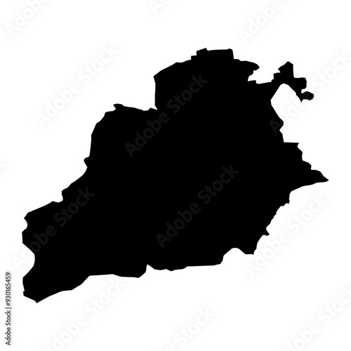 Attock district map, administrative division of Pakistan. Vector illustration.