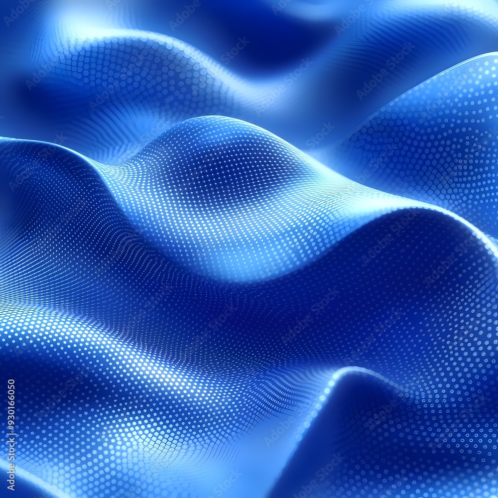 Obraz premium Abstract blue background with a subtle, dotted texture that creates a rippling effect.