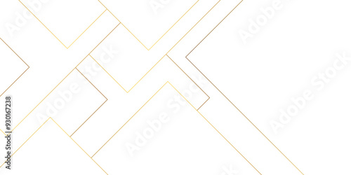 Abstract industrial Design random lines gold on white background.Geometric seamless minimalist pattern with straight lines design.luxury golden geometric random chaotic lines.squares and triangle line