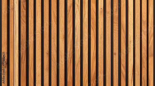 Fototapeta Naklejka Na Ścianę i Meble -  Abstract wooden pattern.Detail of a wooden wall with a linear relief and texture,wallpaper,background,backdrop for Architectural 3D rendering.
