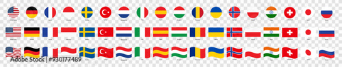 Flags of the world. Collection of flags. World flags. Vector icons