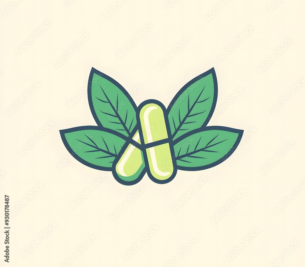 herbal capsule pill leaf medicine drug supplements logo vector icon herbal capsule pill leaf medicine drug supplements logo vector icon