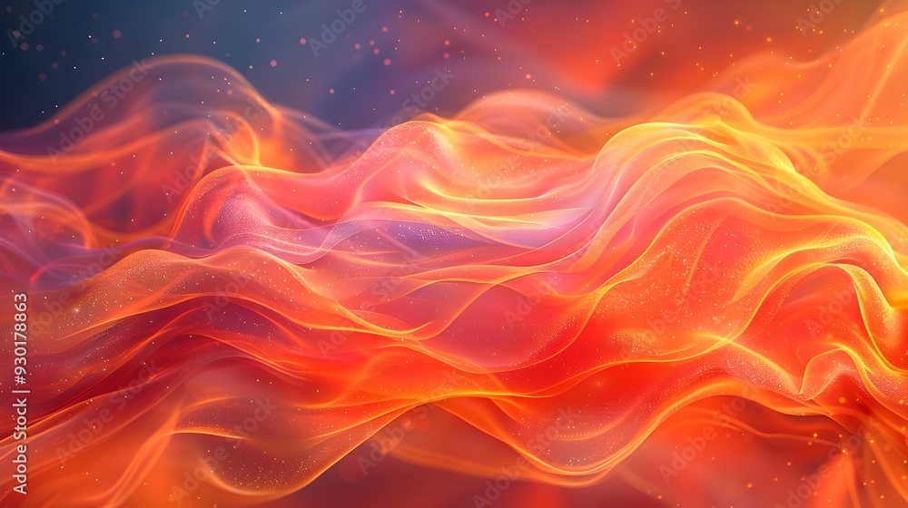 Obraz premium Fiery Elemental Abstract Background with Flowing Vibrant Patterns