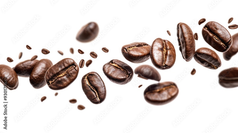 coffee bean brown roasted caffeine espresso seed flying or falling down. PNG, cutout, or clipping path. coffee bean brown roasted caffeine espresso seed flying or falling down. PNG, cutout, or clipping path.