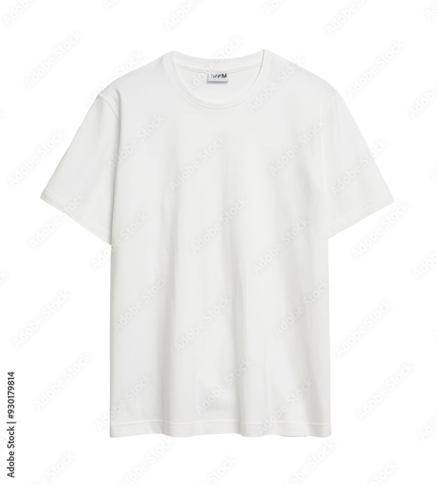 A classic white t-shirt laid flat, showcasing its versatility for everyday wear and layering options A classic white t-shirt laid flat, showcasing its versatility for everyday wear and layering options