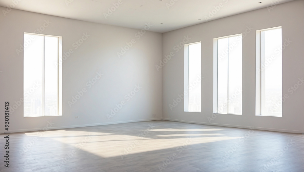 Empty light room interior Empty light room interior