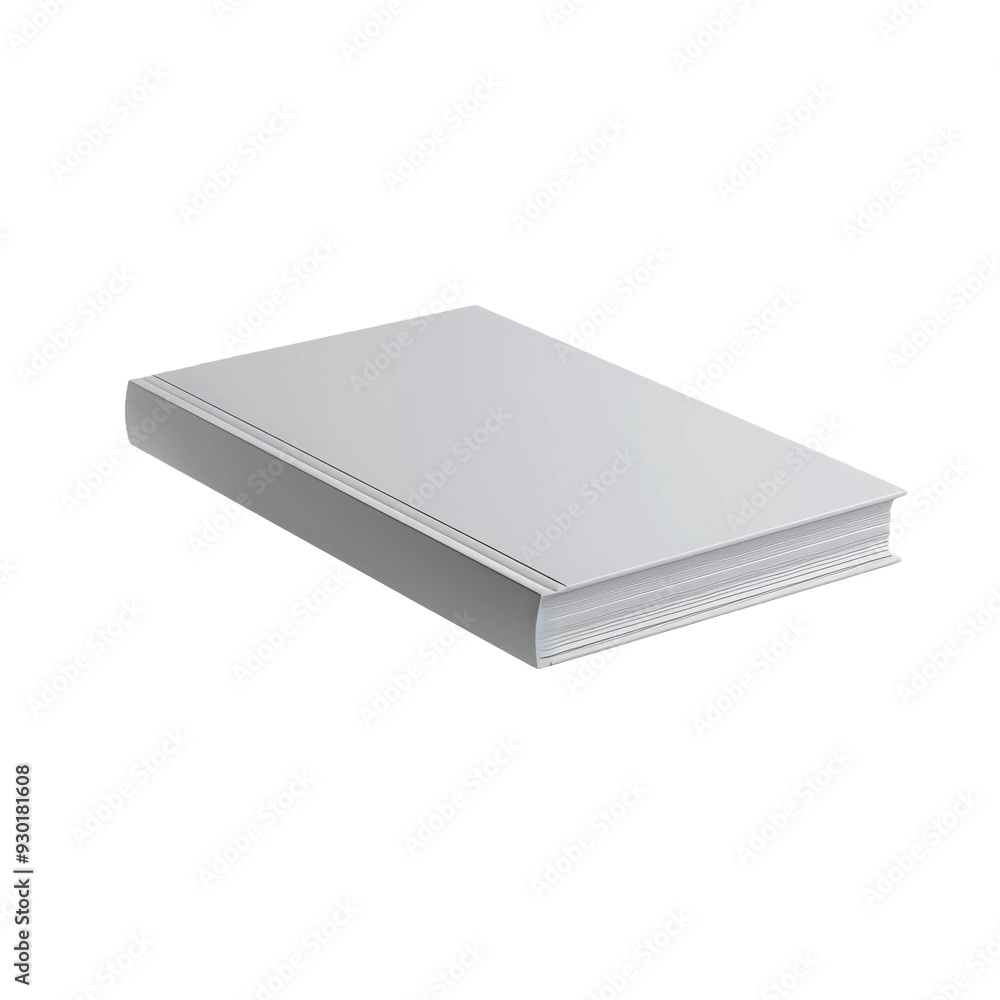 A blank hardcover book is placed on a flat surface, showcasing its minimalistic design and crisp edges, inviting creative use A blank hardcover book is placed on a flat surface, showcasing its minimalistic design and crisp edges, inviting creative use
