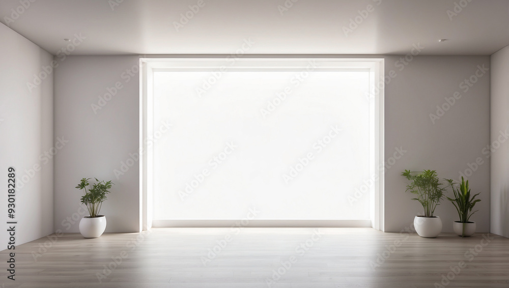 Empty light room interior Empty light room interior