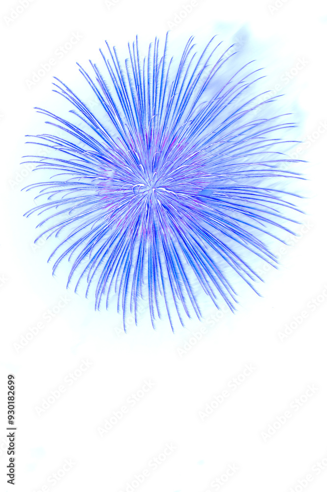 Obraz premium colourful firework display set for celebration happy new year and merry christmas and fireworks on white background