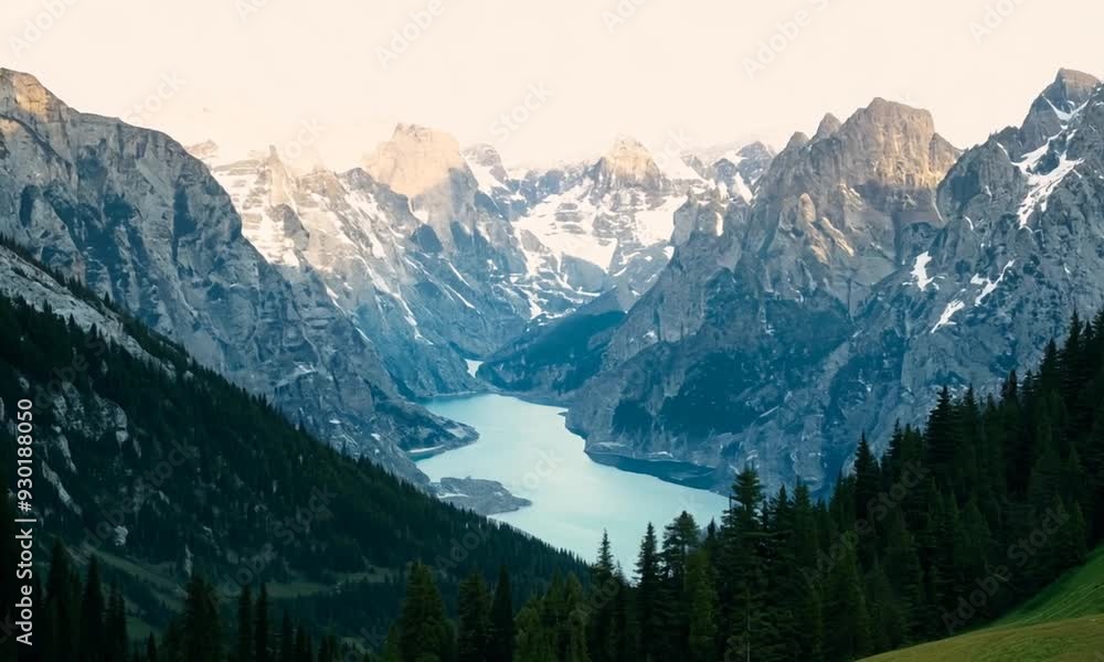 Stunning Mountain Lake Landscape Stunning Mountain Lake Landscape