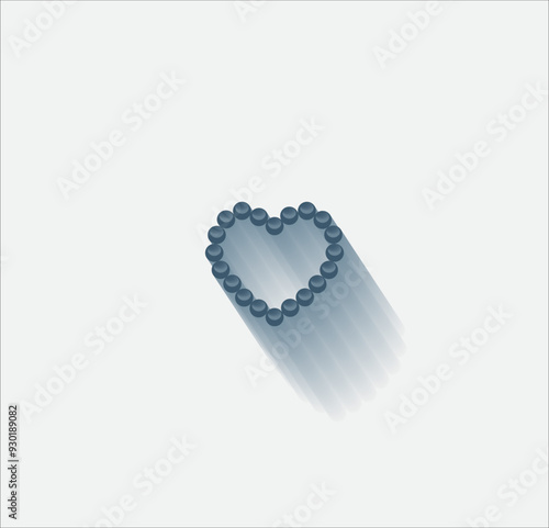 Vector dark color icon with shadow on light background