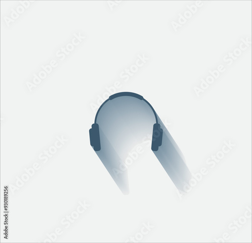 Vector dark color icon with shadow on light background