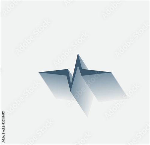 Vector dark color icon with shadow on light background