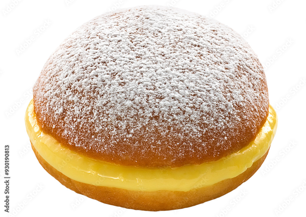 sobremesa sonho recheado de creme de baunilha isolado em fundo transparente - sonho de padaria sobremesa sonho recheado de creme de baunilha isolado em fundo transparente - sonho de padaria