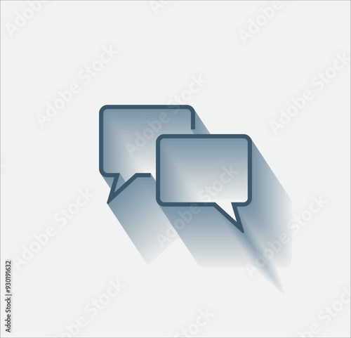 Vector dark color icon with shadow on light background
