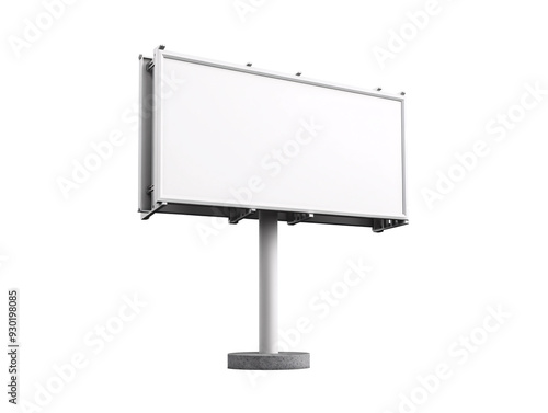 a white billboard on a white background
