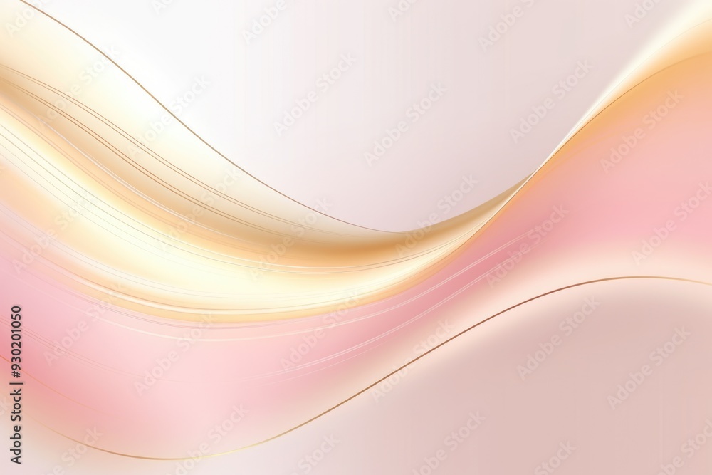 Obraz premium Free plain pink background with gold wave