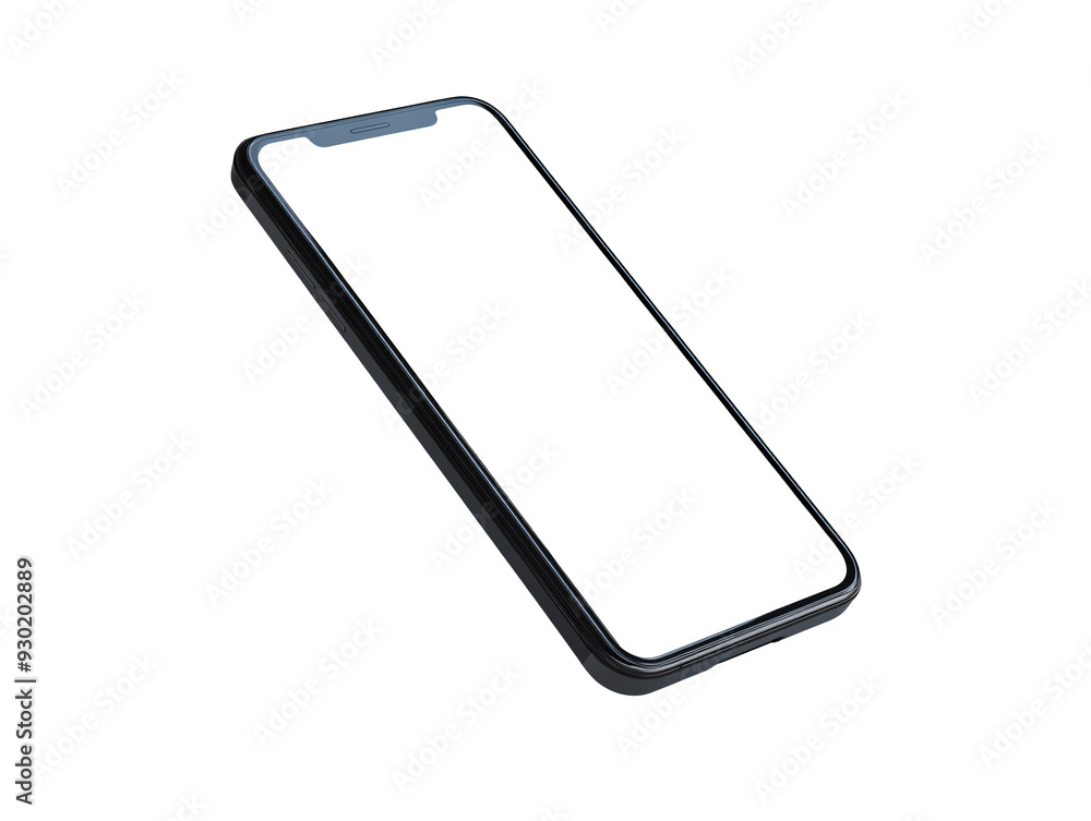 a cell phone with a blank screen