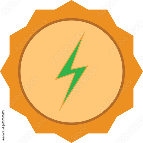 solar sun power generation renewable eco enegry icon