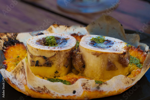 Photos Marrow bones on Saffron Rice