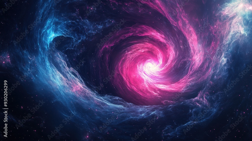 A vibrant swirl of cosmic colors representing a galaxy in space. A vibrant swirl of cosmic colors representing a galaxy in space.