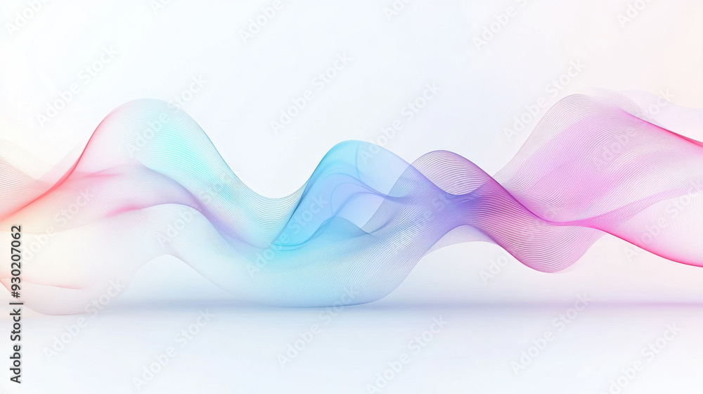 AI Voice Icon, A modern 2D illustration showing an abstract representation of AI-generated voice through floating sound wave patterns. The design is clean and minimalistic, with AI Voice Icon, A modern 2D illustration showing an abstract representation of AI-generated voice through floating sound wave patterns. The design is clean and minimalistic, with