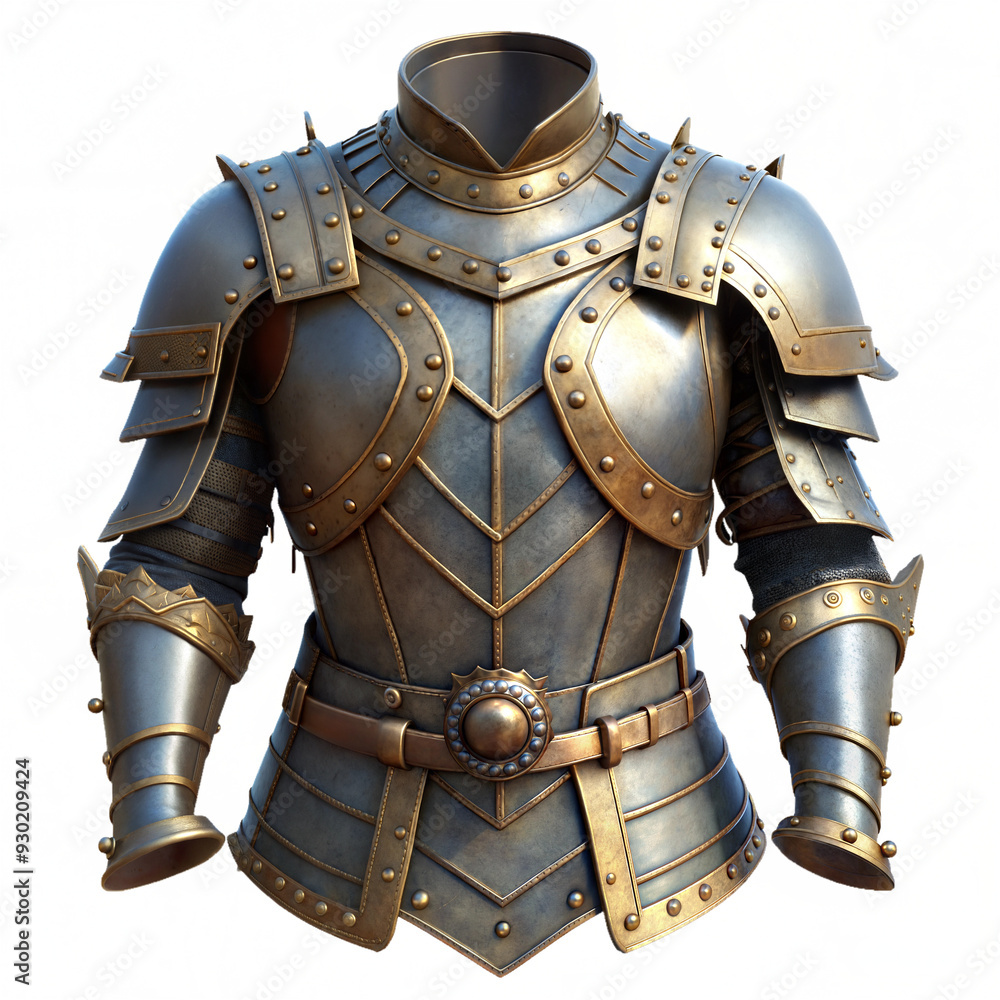 Naklejka premium a suit of armor 3d illustration